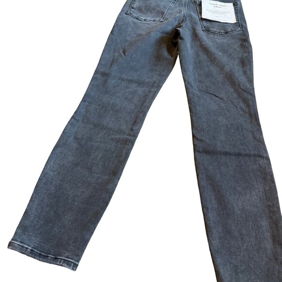 Good American Good Legs Crop Skinny Jeans Black Stretch Size 6-12 Fits All NWT - Picture 9 of 11